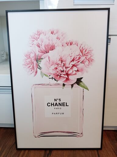 CHANEL　香水　キャンバスボード　キャンバスフレーム　壁掛け　アート　花　サイズ（約）幅40×奥2.5×高60　　■近隣配送無料 買取GO‼　栄和店