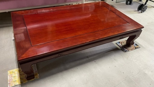 天然木花梨のうるし塗装座卓