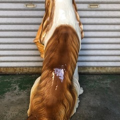 大きな犬の置き物　陶器　の画像