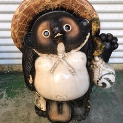 たぬき　置き物　陶器　信楽焼？