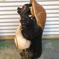 たぬき　置き物　陶器　信楽焼？の画像