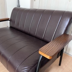 【値下げしました】ニトリ合皮ソファの画像