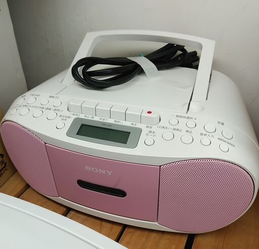 セール！品質保証☆配達有り！5000円(税別）SONY ＣＤラジカセ 2022年製 ピンク