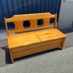 カントリー風ベンチ 収納家具