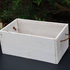 【未使用/ガーデニング雑貨】ウッドコンテナ/多肉植物などへ 
