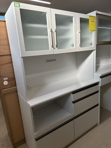 ジモティ来店特価!!　　食器棚　コガクラフト　ホワイト　　J-0821