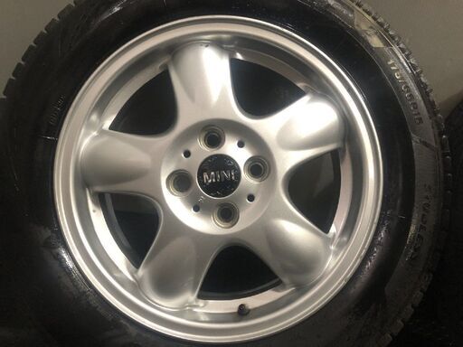 【BS BLIZZAK VRX3 175/65R15】スタッドレス【BMW R56 MINI ミニクーパー 純正ホイール 15インチ 5.5J4HPCD100+45】21年製 バリ溝 (VTL122)