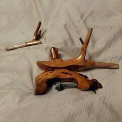 へら鮒　一点物手作り自然木目万力セットの画像