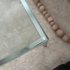 Knoll 定価17万円　ガラステーブル ガラストップ アイアンレッグ コーヒーテーブル ローテーブルの画像