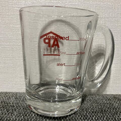 【未使用品】ガラスマグカップ2個セット 箱入り【ノベルティ　ガラスコップ　ペアグラス　食器】の画像