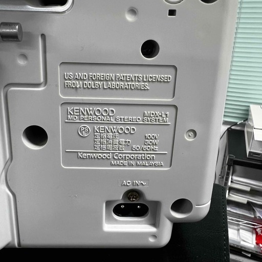 ケンウッド MD CD ラジオ ステレオ MDX-L1 2007年製 N0297 Kenwood MDX-L1-W CD MD Radio Personal Stereo System MDX-L1