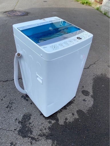 アース万代店　 クリーニング済み　Haier/ハイアール☆5.5kg☆全自動洗濯機☆「お急ぎコース」!!「しわケア」脱水【◆JW-C55A-K】