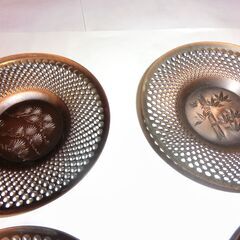 ③★純銅、★玉利休、茶托、★松竹梅模様他、透かし模様、★茶道具5点セット、骨董、★おもてなしにどうぞ★お問い合わせ前プロフィール必読ですの画像