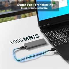 外付けハードディスク 16TB SSD 外付け 読込速度500MB/秒 超小型の画像