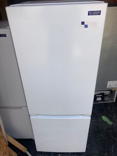 ☆中古￥12,800！YAMADA　156㍑2ドア冷蔵庫　家電　YRZ-F15G1型　2020年製　幅48㎝ｘ奥行60㎝ｘ高さ127㎝　【BH027】