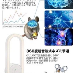 新品未使用品です❣️❣️安心 安全な虫除け】超音波 害虫 ネズミ 駆除 子供 妊婦 安心 コンセント式 ️❣️の画像