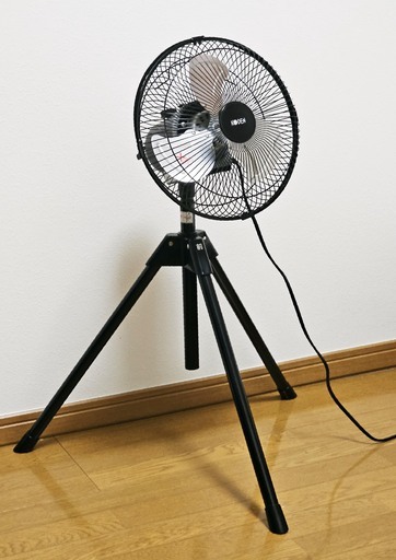 【動作確認済】広電 KODEN 扇風機 工業扇 25cm アルミ羽根 ラウンドムーブ送風 三脚型 CFF252TMA