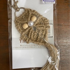 フクロウ　キーホルダー　ハンドメイドの画像