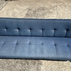 3人掛けソファ　ソファベッド　デニム生地　　店頭8,000円の画像