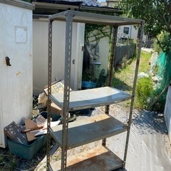 奥行き45×幅87×高さ180スチールラック　引き取りのみ岸和田市
