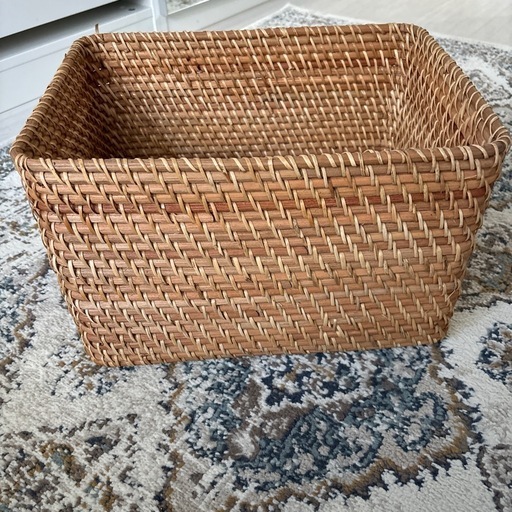 美品　無印　ラタンカゴ　4個セット