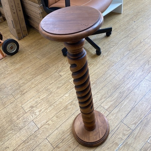 値下げ！希少 アンティーク 蝋台 フラワースタンド 骨董 江戸時代 アンティーク風家具の花台、天板が3つの3段フラワースタンド(y-143-f