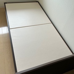 シングルベッド 2段マットレス付き N-sleep 単身 シンプル 美品 インスタフォロー＆商品レビューをGoogleに投稿での画像