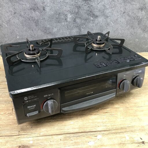 8/24終Rinnai リンナイ 都市ガス用 ガステーブル RTE565BKR 2022年製 右強火力 ガスコンロ 24h菊