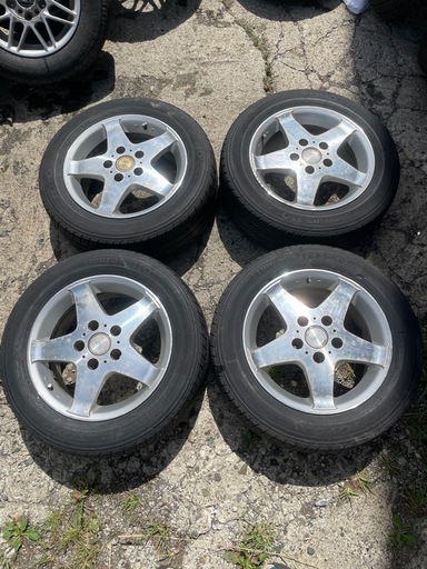 weds ウェッズ LEONIS レオニス アルミホイール 15×6.5JJ 5穴 PCD 100 オフセット +35 日本製 タイヤ TRANSAS TEO 195/60R15 中古品