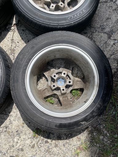 weds ウェッズ LEONIS レオニス アルミホイール 15×6.5JJ 5穴 PCD 100 オフセット +35 日本製 タイヤ TRANSAS TEO 195/60R15 中古品