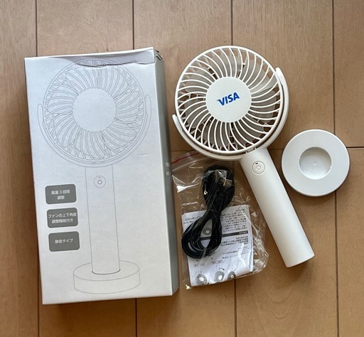 ★パワフル涼しいハンディ扇風機★携帯扇風機 ハンディクーラー★卓上扇風機USB充電式 3段階風量★