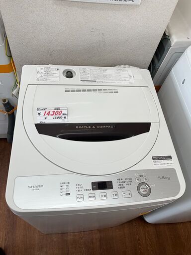 リサイクルショップどりーむ天保山店　No14124　洗濯機　SHARP　2018年製　5.5㎏　お買い得品