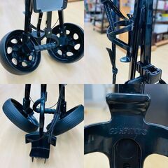 【レガストック川崎本店】ゴルフプッシュカート 折りたたみ タイヤ着脱 コンパクト ゴルフバッグ キャディバッグの画像