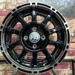 4本セット!!展示未使用品!!H4 モーターX1◆14インチ 5J IS33 PCD100-4H◆ブラックリムポリッシュ KYOHO H4 MOTOR X1◆タンク ルーミーなど