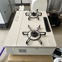 【超美品‼️】高級機種♪ リンナイ 2021年製 都市ガス用 ガステーブル《ラクシエ ファイン》 左強火/水無し両面焼きグリル の画像