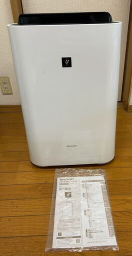 SHARP　イオン　KC-D70-W　空気清浄機　家電　清潔　花粉　埃　ダニ　シャープ　240704+28