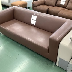 家具ならトレファク吉川店！！ 3人掛けソファー　合皮　ブラウン