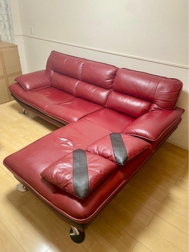 ニトリ 本革 3人掛けソファ