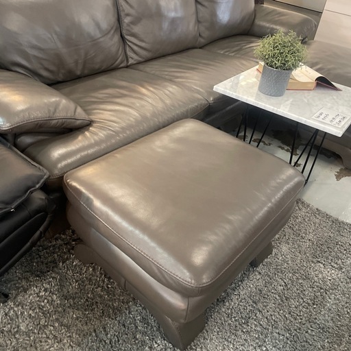 サマーセール　IDC大塚家具　カウチソファ　グレー