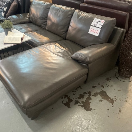 サマーセール　IDC大塚家具　カウチソファ　グレー