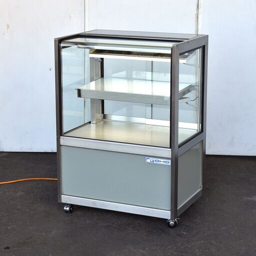 ≪yt1550ジ≫ 大穂製作所 対面冷蔵ショーケース OHGU-SRAf-700B 後引戸/ガラス 幅70cm AC100V 平成29年製 通電確認済 中古店舗用品/中古厨房機器/宮城県仙台市 60622-11