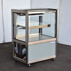 ≪yt1550ジ≫ 大穂製作所 対面冷蔵ショーケース OHGU-SRAf-700B 後引戸/ガラス 幅70cm AC100V 平成29年製 通電確認済 中古店舗用品/中古厨房機器/宮城県仙台市 60622-11の画像