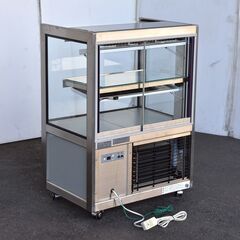 ≪yt1550ジ≫ 大穂製作所 対面冷蔵ショーケース OHGU-SRAf-700B 後引戸/ガラス 幅70cm AC100V 平成29年製 通電確認済 中古店舗用品/中古厨房機器/宮城県仙台市 60622-11の画像