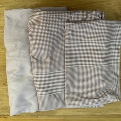 貰ってください！来客用に使用　シングル布団カバー3点セットの画像