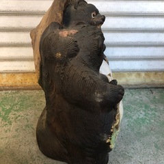 夫婦たぬき　置き物　信楽焼？の画像