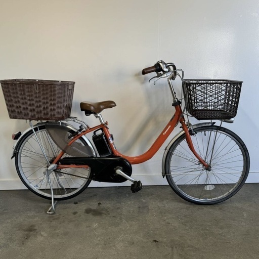 i678(S)★岐阜発　△Panasonic/電動アシスト自転車/3段変速△26インチ/充電器無し/バッテリー8Ah/走行確認/現状品　R6.6/22★