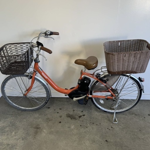 i678(S)★岐阜発　△Panasonic/電動アシスト自転車/3段変速△26インチ/充電器無し/バッテリー8Ah/走行確認/現状品　R6.6/22★