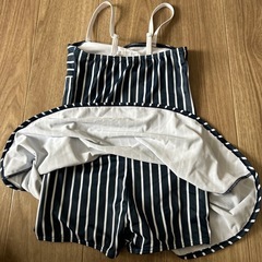 未使用 女の子水着150cmストライプ柄の画像