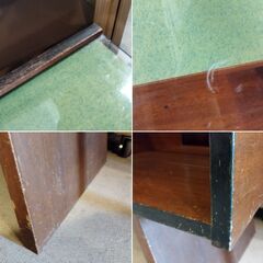 レトロ ガラステーブル ガラストップ コーヒーテーブル ローテーブル 飾り台　/TJ-1922 1Fの画像