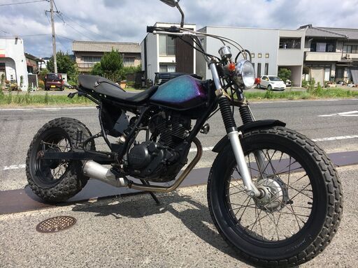 福山市 瀬戸町 ヤマハ TW200E 2JL 実働 書類付き セル/キック付き ロンスイ 吹け上がり良好 ストリート レストア カスタムベースにも